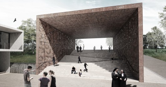 Primer Lugar en anteproyecto de capilla de la Parroquia Campo Claro / Venezuela Umbral de acceso. Image Cortesía de Taller de arquitectura Singular